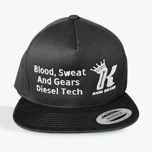 (Blood Sweat & Gears) Flat Bill Cap