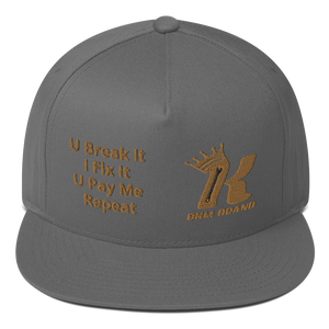 (U Break it I fix it) Flat Bill Cap