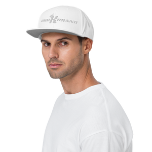 BKM White on White Snapback Hat